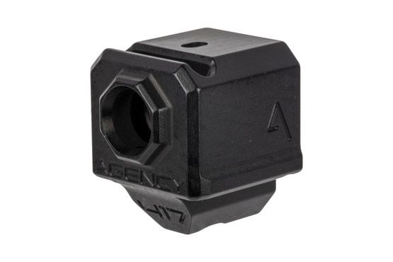 The Agency Arms 417 Glock compensator features a single port and is extremely compact